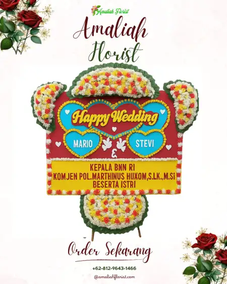 Papan Bunga Pernikahan Essang